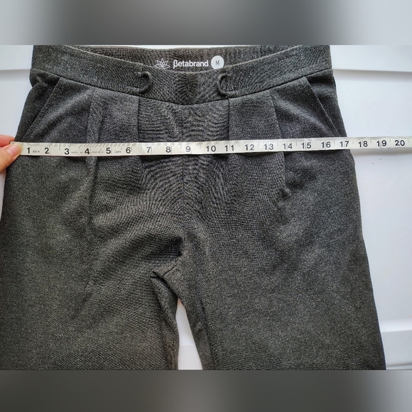 Betabrand women's dress pants mid rise slim fit open ankles pleated front M. - Picture 9 of 17